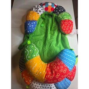 Knotly Charm Caterpillar Tummy Time 3-1 Baby Activity Prop Pillow AV1 GreenMulti